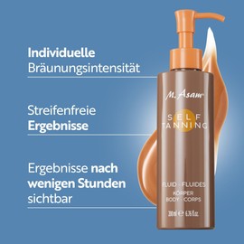 M. Asam M. Asam SUN Self Tanning Fluid (200 ml) - Self-tanner for the body with instant and long-lasting effect, natural-looking and long-lasting tan, moisturizing ingredients