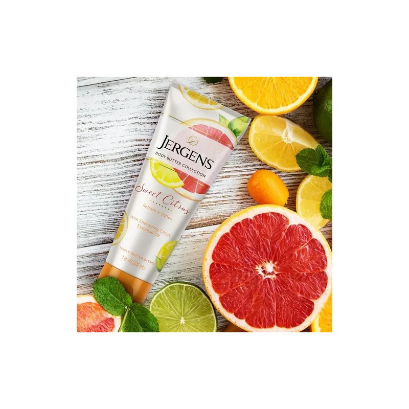 Crema Corporal Jergens Sweet Citrus Manteca Humectante 207ml