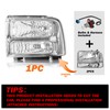 SOCKIR Headlight Assembly Fit for 1999-2004 F250 F350 F450 F550