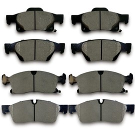 D1099 D1479 8pcs Ceramic Front Rear Brake Pads With Clips Fit For 2010-2016 For Land Rover LR4,2010-2013 For Land Rover Range Rover Sport