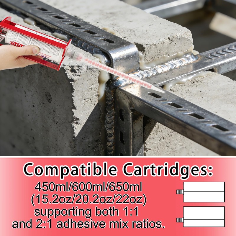 Dual Cartridge Epoxy Gun for 450mL, 600 mL, 650 mL