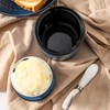 Hasense Ceramic Butter Crock with Lid, Butter Dish for Countertop