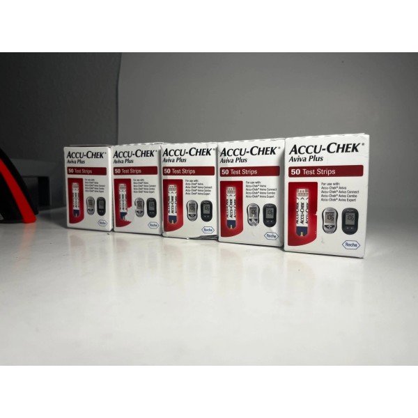 Accu-Chek Aviva Plus Test Strips – Lot of 5 Boxes