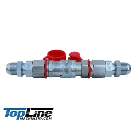 TL28#12 JIC Thread Flat Face High Flow Quick Connect Hydraulic Coupler Bulkhead 5/8" body size mount directly on Bobcat Skid Steer Loaders w/Dust Caps