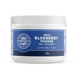 Vimergy Wild Blueberry Powder, 31 Servings – Wild Blueberry – Blueberry Powder from Whole Blueberries– Vegan Supplement – Formulated Without Added Sugar or fillers – Non-GMO & Gluten-Free (120g) 