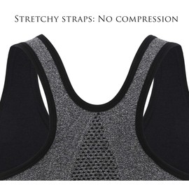 INIBUD Women's Sports Bra Post-Surgery Bra Zip Bra Zipper Front Wirefree Removable Pads Yoga Bra Zip Sports Bra (4 Pack (Bbpg), X-Large)