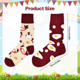 LUYANFX Funny Socks with Easter Motif Socks Home Socks for Men and Women, Long Cotton Socks, Easter Gifts for Teenagers, Men, Women, Girls, b, 39-46
