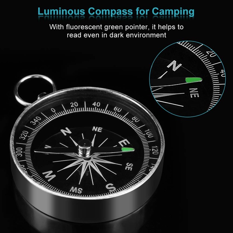 Portable Pocket Compass Explorer Button Compass Mountaineering Compass for Outdoor