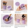 Taza Limpiadora de Brochas de Maquillaje, Almohadilla de Limpieza Portátil