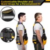 Tool Vest, Electrician Tool Vest for Men, 22 Compartments, Reflective