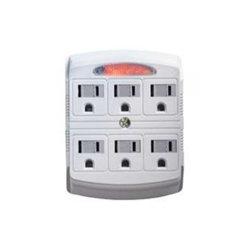 Powerzone OR801105 Grounded Outlet Tap, 125 V, 15 A, 6