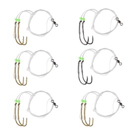 Eupheng High Low Saltwater Fishing Rigs Circle Hook/Bait Holder Hooks, Size #1/0#3/0#5/0 Hand Tied Hi/Lo Rigs for Fluke Snapper Croaker Sea Trout Tautog Pompano