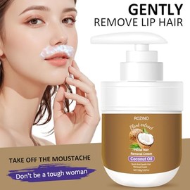 Crema depilatoria facial – Crema depiladora corporal suave a base de aceite de coco para mujeres, sin dolor y antiadherente, segura para la piel sensi