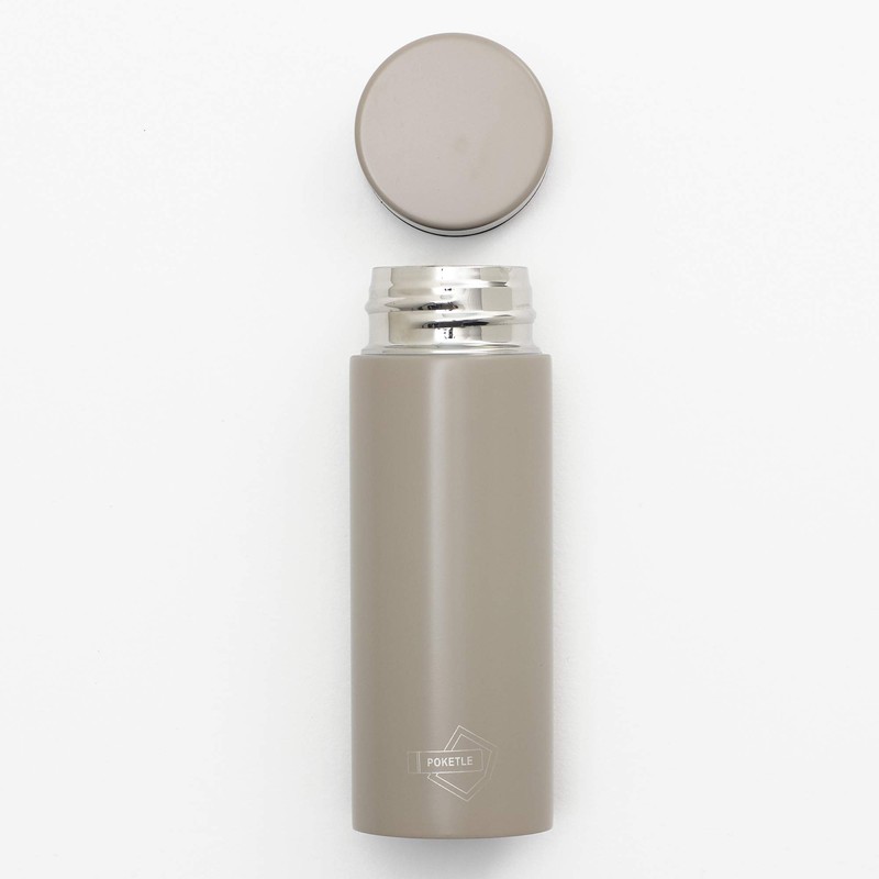 Poketle - Botella aislante personal, pequeña, 120 ml, acero inoxidable,