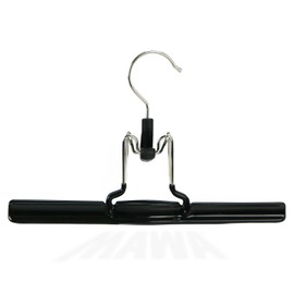 Mawa by Reston Lloyd Non-Slip Space-Saving Clothes Hanger with Clamp for Pants and Skirts, Style M/26, 1-Piece, Black