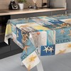 ANRO Oilcloth Tablecloth Wax Tablecloth Washable Garden Tablecloth Round Oval
