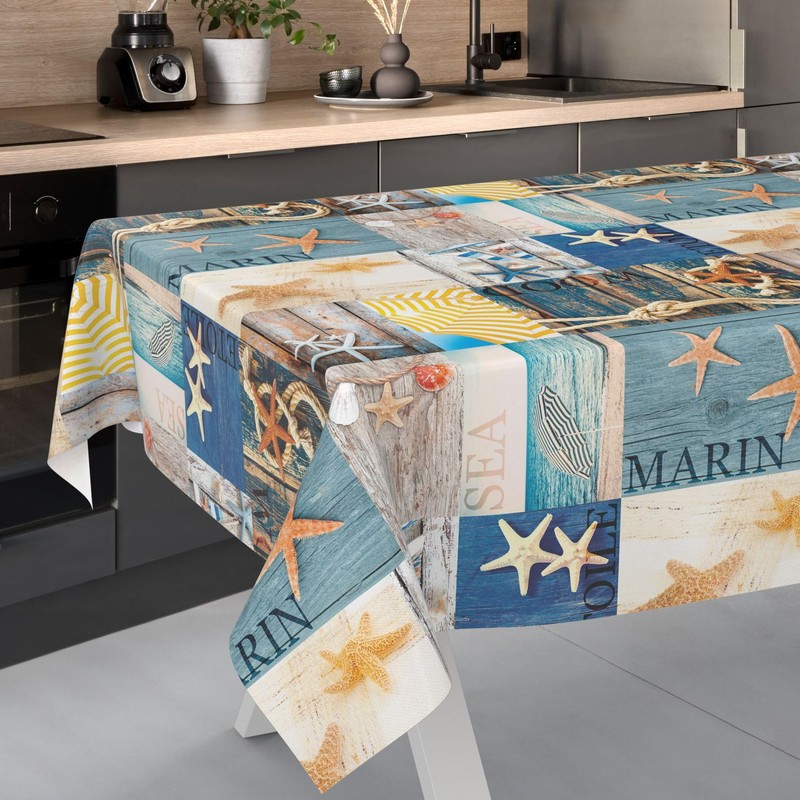 ANRO Oilcloth Tablecloth Wax Tablecloth Washable Garden Tablecloth Round Oval