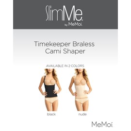 SlimMe Wear Su Propio Brasier Slimmer Braless Openbust Cami Shaper Correa Ajustable, Negro, Grande