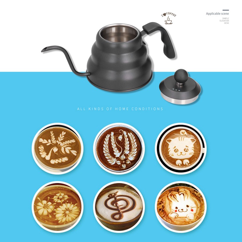 PTFE Stainless Steel Tea Pot Coffee Kettle Gooseneck Spout Pour