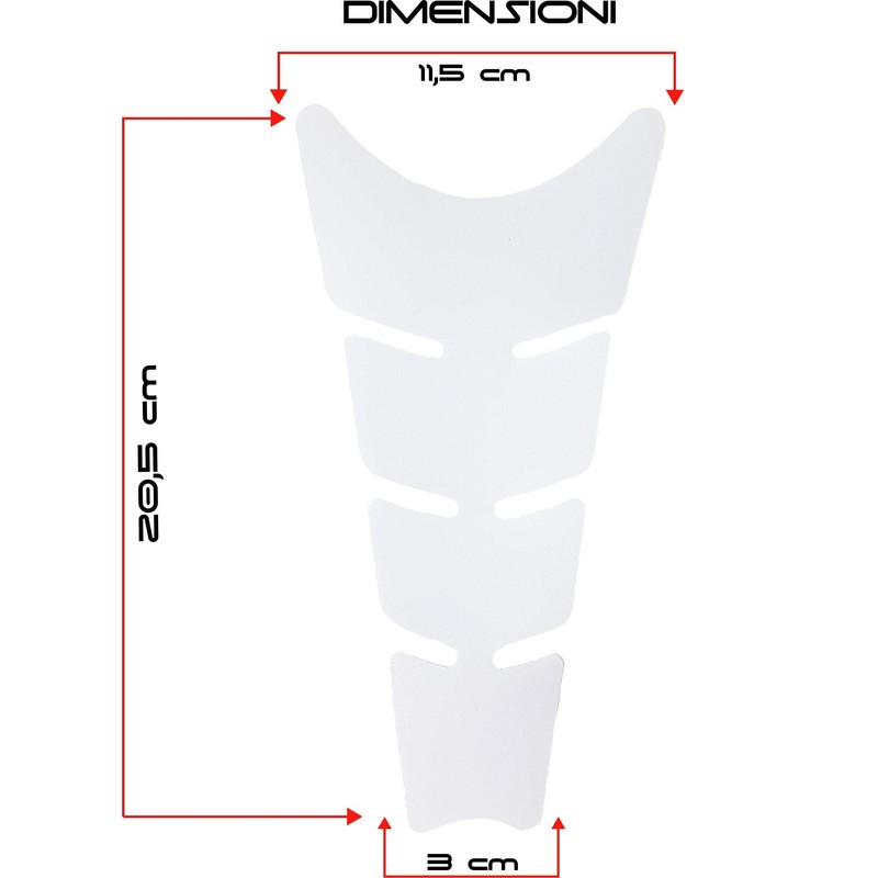Quattroerre 18192 Tank Protector for Moto Flat Transparent Embossed