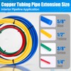 WISSCOOL 4Pcs Conditioning Copper Tubing Pipe Extension 1/4" 3/8" 1/2"