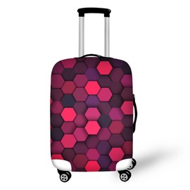 Travel Luggage Cover Brilliant Colors Spandex Luggage Protector (M 22"-26" Cover) Lattice