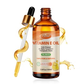 Pjordo Vitamin E Oil - 100% Pure & Natural, 70,000 IU Cold-Pressed Organic Vitamin E Oil for Skin, Face, Hair, Nails & Scars, D-Alpha Tocopherol Rich, Deep Moisturizing and Firming Skin