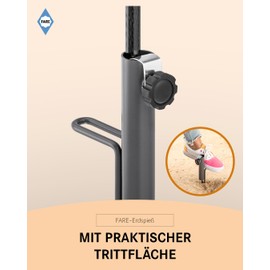 FARE Ground Spike – Umbrella Holder Made of Steel for Sun, Beach and Fishing Umbrellas – Suitable for Poles from 12 to 26 mm Diameter