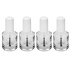 4 Piece Empty Polish Bottle Clear + Brush + Mixing