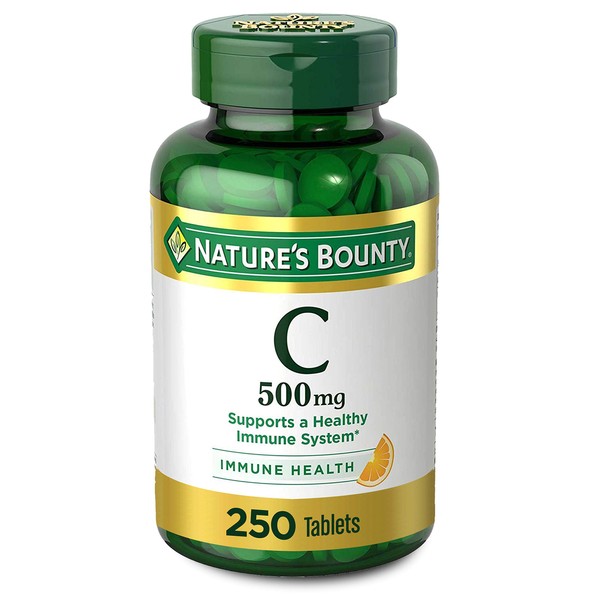 Vitamin C by Nature’s Bounty for immune support. Vitamin C is a leading immune support vitamin, 500mg, 250 Tablets