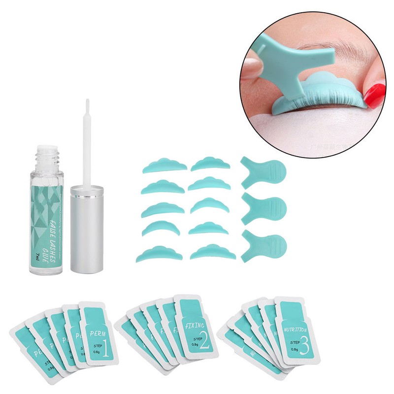 Eyelashes Perming Kit Reusable Eyelash Silicone Patch Curling Set Eyelash
