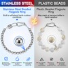Lechansen Flag Pole Accessories Parts, Heavy-Duty Beaded Retainer Ring with