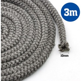 VEGCOO Stove Sealing Cord Fibreglass Seal Cord Door Seal Stove Fireplace Seal Insert Oven Heat Resistant to 550°C