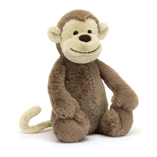 Jellycat Bashful Monkey Stuffed Animal, Medium, 12 inches