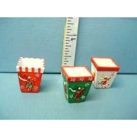 Falcon Miniature Flower Pots (3) #4130 Angels Square Falcon 1/12 Scale