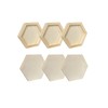6 Pieces 6'' x 7'' Unfinished Wooden Hexagon Painting Panel