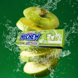 HI-CHEW Green Apple Sticks, 15-Pack, Unique Fun Soft & Chewy Taffy Candy, 1.76oz Each - Made with Immensely Juicy Fruity Flavors