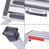 Homeon Wheels RV Step Stool, Adjustable Height Aluminum Folding Platform