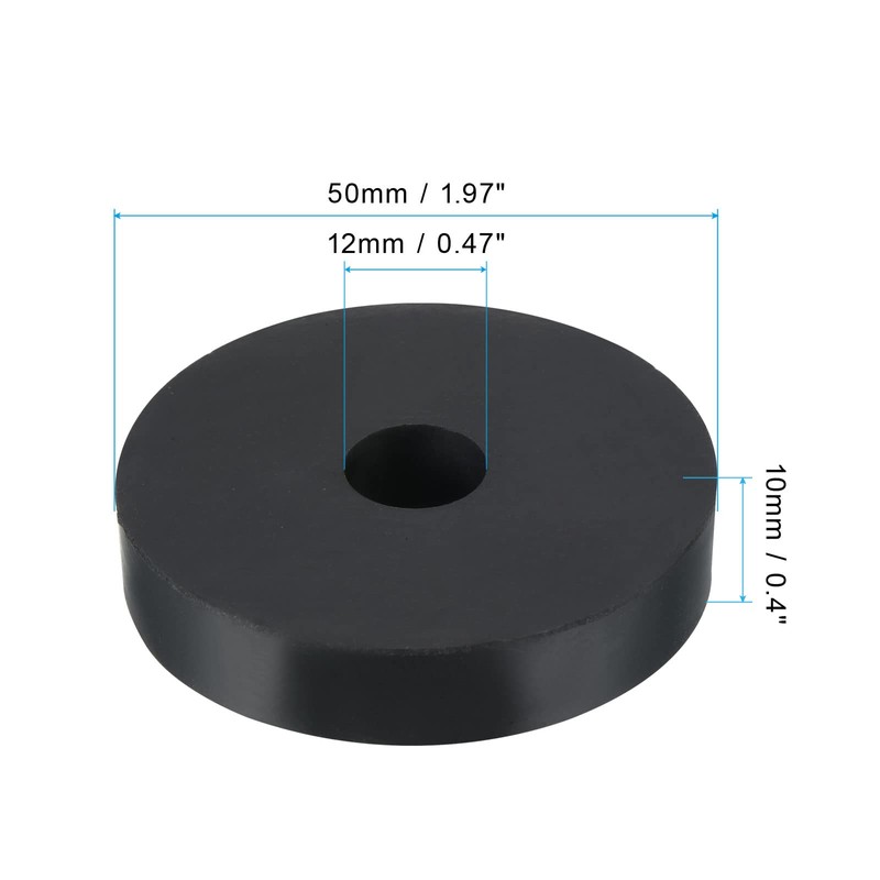 PATIKIL Anti-Vibration Washers 50mm Outer Diameter 12mm Inner Diameter 10mm