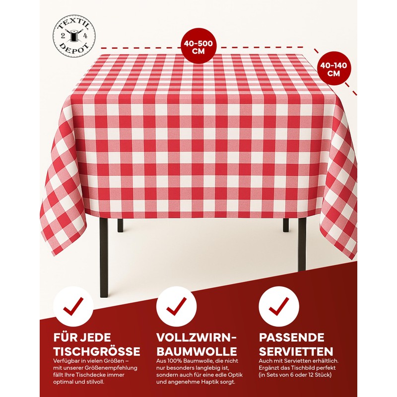 texpot Country House Table Runner 40 x 200 cm Red