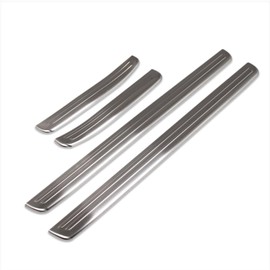 Beautost for Toyota New Camry 2024 2025 Outside Door Sill Scuff Plate Guard Cover Trim Stainless Steel (Silver)