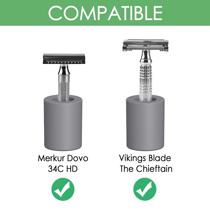 Linkidea 2 Pack Safety Razor Stand Opening Diameter 0.8"(2.2cm) Diatomaceous