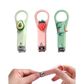 SCJJZ Nail Clippers, 3 Pieces Kids Cartoon Mini Nail Clippers, Stainless Steel Nail Clippers, Safe Design, Suitable for Boys, Girls, Women