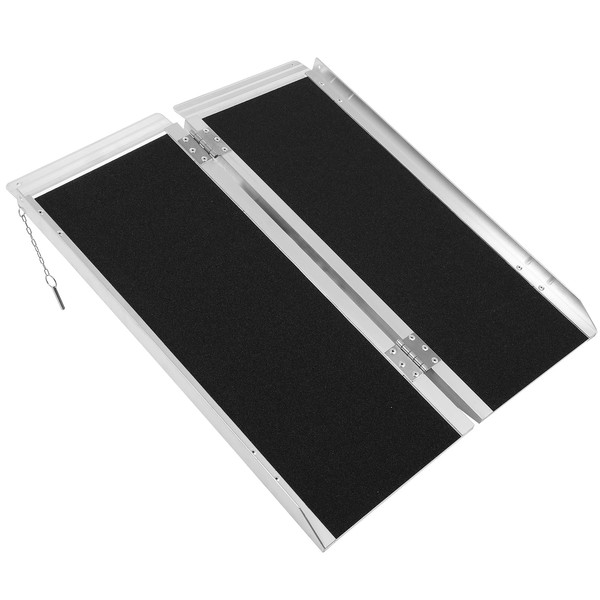 AINTIER 3ft Wheelchair Ramp Aluminum Non Skid Threshold Ramp Foldable