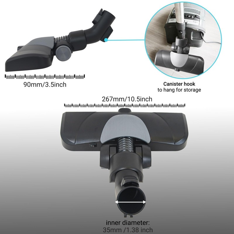 EZ SPARES Compatible with Miele,Vacuum Brush Head Replacement for Miele