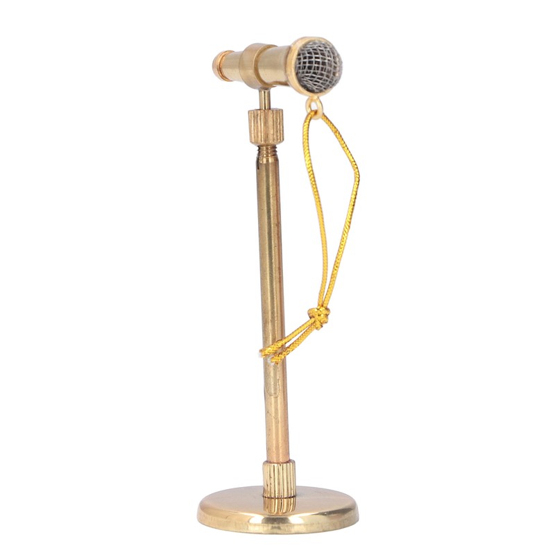 Adjustable Miniature Microphone Replica Model Mini Musical Instrument Decoration for