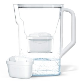 Wessper Water Filter Jug 2.7 L Compatible with Brita Maxtra for Fridge Door, Water Filter System to Reduce Limescale, Chlorine, Includes Water Filter Jug + Aquamax Water Filter, White