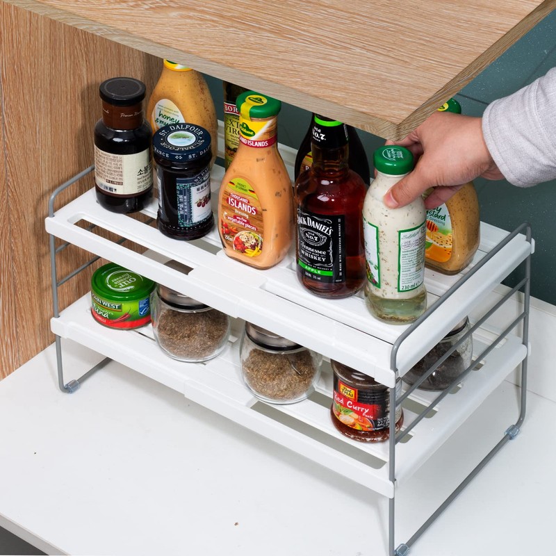 2 Pack Pantry Organization and Storage, Expandable Foil and Plastic