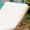 Christopher Knight Home Ariana Acacia Wood Chaise Lounge with Cushion,