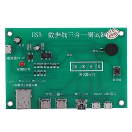 3 in 1 Data Wire Test Fixture Precise Type C/Mini USB/Micro USB USB Cable Triad Tester